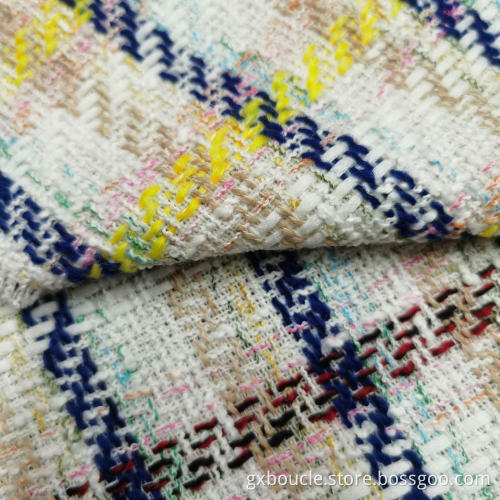 Boucle Fashion Plaid design with special yarn fabric